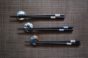 点打、唐草、 百丸　箸＆箸置　日本製