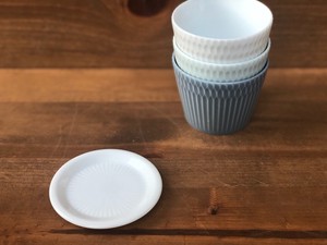 Small Plate White Pottery M Made in Japan