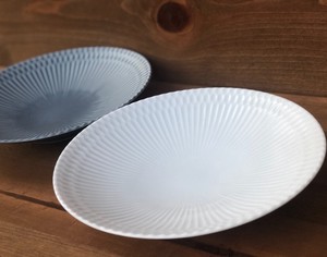 Main Plate White Pottery Made in Japan