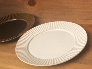 Mino ware Main Plate White Pottery 22cm