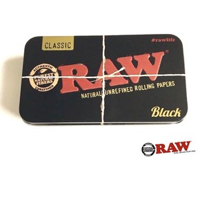 【 新商品 】RAW　BLACK/GOLD　スクエアケース　正規品　ブラック＆ゴールド　手巻きたばこ