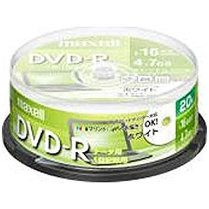 マクセル データ用 DVD-R 4.7GB 1-16倍速 ホワイト 20枚スピンドルケース DR47PWE.20SP