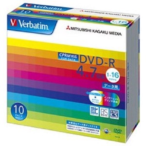 Verbatim 1回記録用 DVD-R (CPRM対応/片面1層/1-16倍速/10枚) DHR47JDP10V1