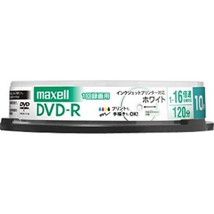 マクセル 録画用DVD-R標準120分16倍速CPRM ホワイト 10枚スピンドルケース DRD120PWE.10SP