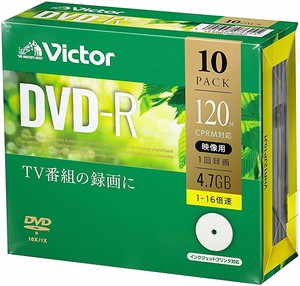 三菱ケミカルメディア Victor 録画用DVD-R VHR12JP10J1