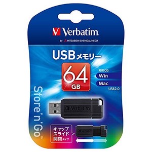 Verbatim USBメモリ 64GB USBP64GVZ4