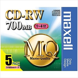 マクセル データ用 CD-RW 700MB 4倍速対応 5枚 5mmケース入 CDRW80MQ.S1P5S