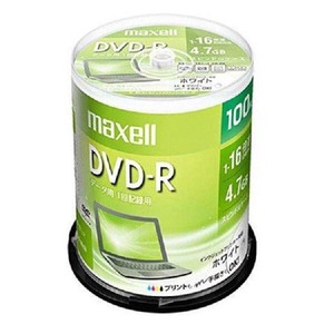 マクセル データ用DVD-R 4.7GB 1-16倍速 ホワイト 100枚スピンドルケース DR47PWE.100SP
