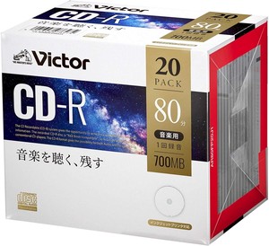 ビクター 音楽用 CD-R (48倍速/20枚)  AR80FP20J1