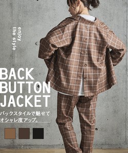 バック釦シャツジャケット