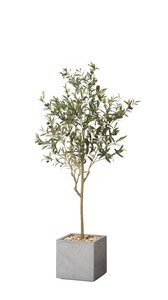 Artificial Ornamental Plant Planter Included Olive Cube
