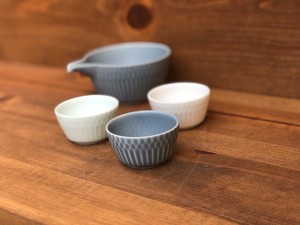 Barware Gray Blue Pottery Made in Japan