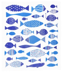 祝い紋かやのふきん「Fish」