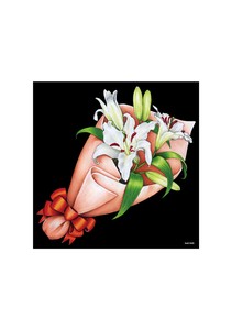 Retail Store Item Bouquet Of Flowers Deco Sticker Lily