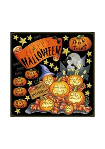 Store Equipment Pumpkin Deco Sticker Halloween