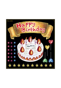Retail Store Item Happy Birthday Cake Deco Sticker