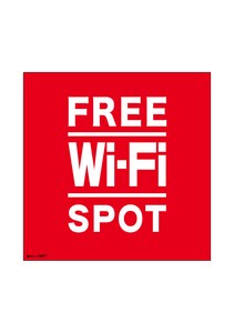 ☆P_デコシール 24977 FREE Wi-Fi SPOT 大赤 丸