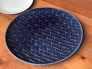 Main Plate Pottery Indigo M Made in Japan