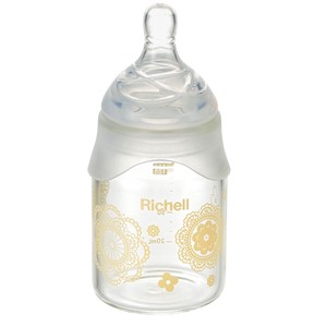 【アウトレット】リッチェル おうちミルクボトル 耐熱ガラス製ほ乳びん 0-3ヵ月頃