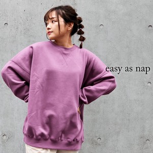 【easy as nap】【2020秋新作】ガゼット付き無地裏起毛BIG トレーナー