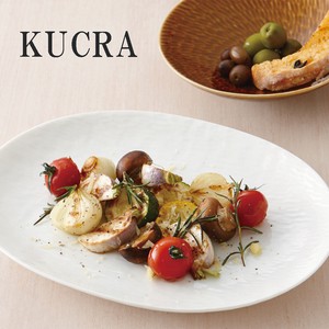 ≪メーカー取寄≫[美濃焼 食器 陶器]KUCRA(ククラ) 27楕円皿[日本製]