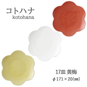 ≪メーカー取寄≫[美濃焼 食器 陶器]コトハナ 17皿 黄梅[日本製]