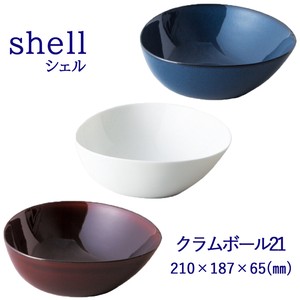 ≪メーカー取寄≫[美濃焼 食器 陶器]シェル クラム ボール 21[日本製]