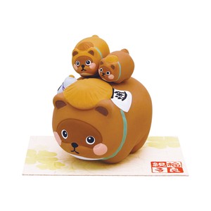 Ornament Plump Parent And Child Japanese Raccoon