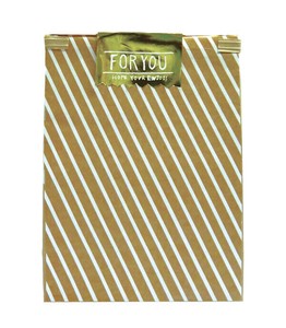 Paper Bag White Stripe