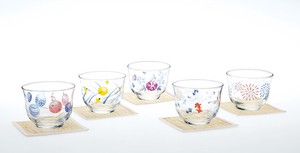 玻璃杯/杯子/保温杯 5个每组 日本制造