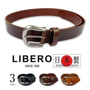 全3色2サイズ LIBERO リベロ 日本製 リアルレザー プレーン ベルト レザー 牛革 本革 幅3.5cm（ls-202）