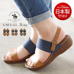 Made in Japan POLO CLUB 2-Way Strap Sport Sandal Heel Blackstrap