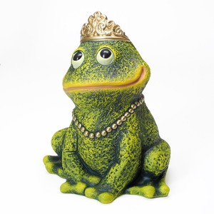 【ポルトガル】 テラコッタ製 カエル 置物 お姫様 プリンセス 雑貨