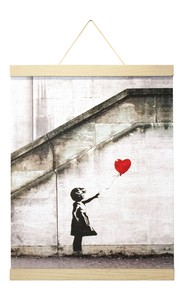 バンクシー ハンガータイプ　ホワイト Banksy Red Balloon(White Hanger　style)