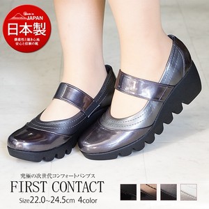 FIRST CONTACT Made in Japan Thick-soled Pumps Wedge Sole Office Sole 6cm Heel
