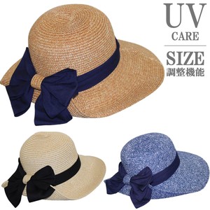 スカラハット 春 夏 つば広 レディース サイズ調節可能 帽子 UVケア