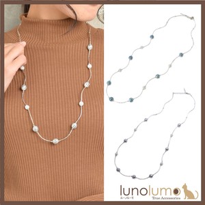 Necklace/Pendant Necklace White Long Casual Ladies' Crystal Made in Japan