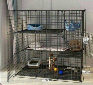 猫かご家庭用の室内小型猫の巣はトイレ付きの超自由空間の幼い猫の別荘です