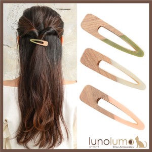 Hair Clip Fork Clip Hair Accessory Wood Grain Wood Bi-Color