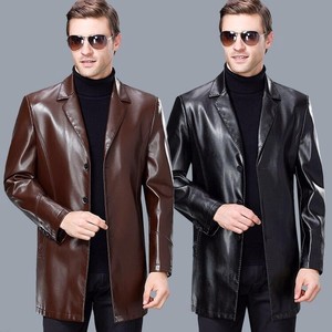 Coat Outerwear Leather Genuine Leather Men's