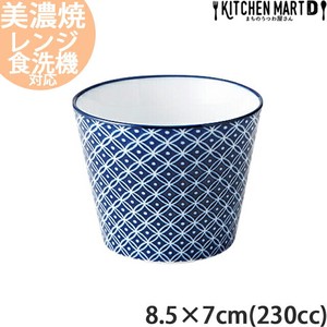 古青藍 藍七宝 8.5×7cm 蕎麦猪口 約230cc 日本製 美濃焼 光洋陶器