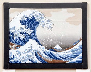 Art Frame Handkerchief Hokusai Ukiyoe(A Woodblock Print) Kanagawa