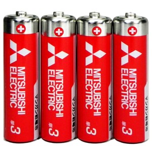 三菱マンガン電池赤単三4P　R6PD4S