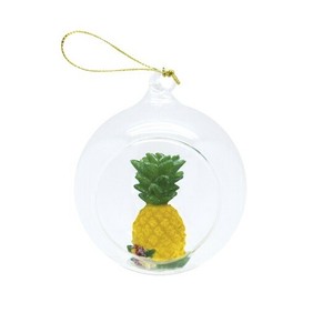 【SALE!!】ハワイ直輸入!!　クリスマス　ガラスボールオーナメント 【パイナップル】
