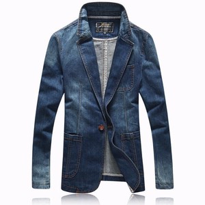 Men's Denim Jacket Slender Suits Outerwear A4 668