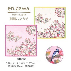 刺繍ハンカチ　en.gawa.　桜