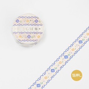 Washi Tape Foil Stamping Blue M LIFE 15mm x 5m