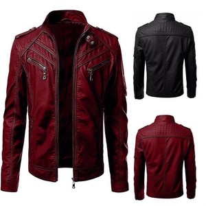 Men's Jean Motorcycle Leather Jacket Bike Jacket Outerwear A4 721