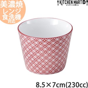 紅七宝 8.5×7cm 蕎麦猪口 約230cc 日本製 美濃焼 陶器 光洋陶器