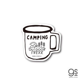 アウトドアステッカー アウトドアフリーク マグ CAMPING イラスト キャンプ CAMP OD29 2020新作